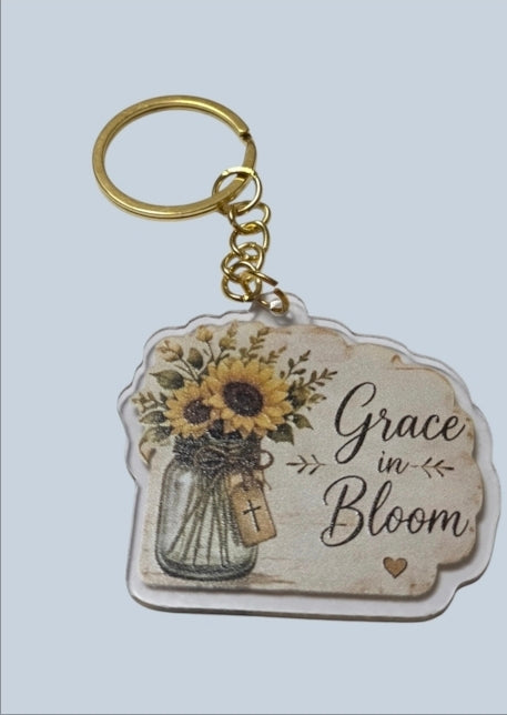 Sunflowers & Blessings Keychains