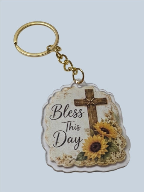 Sunflowers & Blessings Keychains